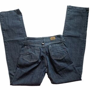 NWOT Dark wash wide leg mid rise jeans